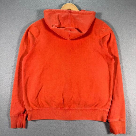 Lucky Brand Vintage Inspired Hoodie Sweatshirt Women XS Orange Fleece Distressed - Picture 2 of 12